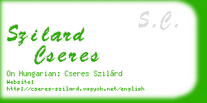 szilard cseres business card