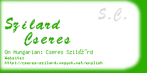 szilard cseres business card